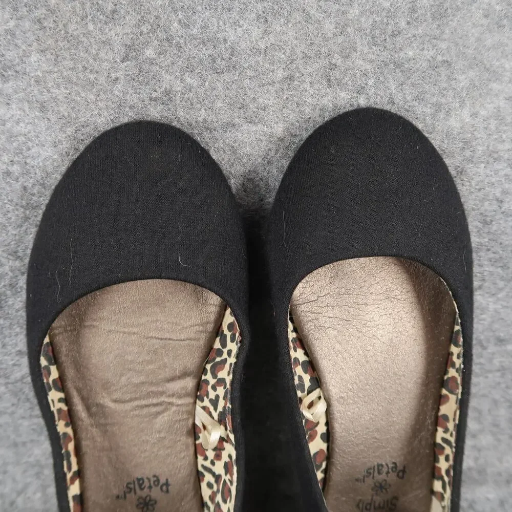 Simply Petals Shoes Kids 1 Ballet Flats Slip On Black Classic Round Toe Girls